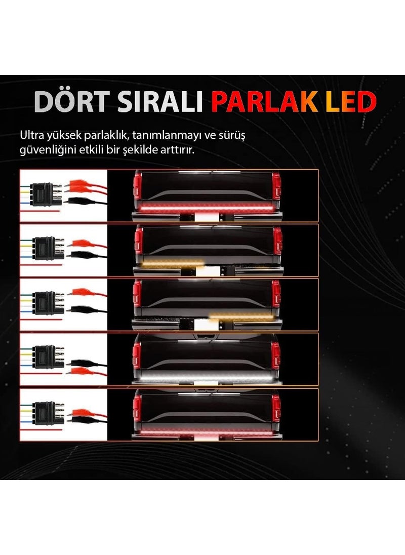 Techmaster Pick Up Off Road 4x4 Luggage 4 Rows Sliding LED Signal 5 Modes 150CM  - Image 2