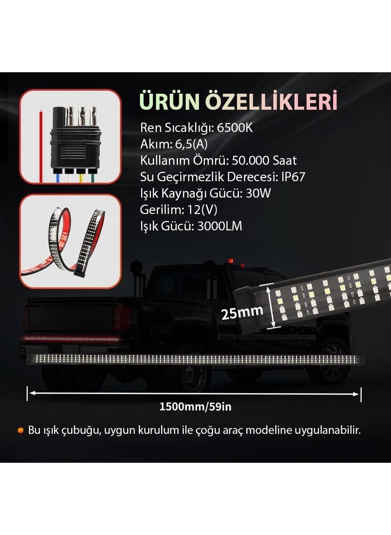 Techmaster Pick Up Off Road 4x4 Luggage 4 Rows Sliding LED Signal 5 Modes 150CM  - Image 4
