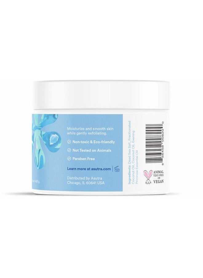 Asutra Dead Sea Salt Essential Oil Body Scrub Exfoliator (Revitalizing Coconut), 16 oz - Ultra Hydrating, Gentle, & Moisturizing - Coconut and Evening Primrose Oils  - Image 3