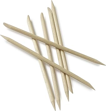 Manicare Cuticle Sticks Pack of 6 Wooden Orange Sticks Multifunctional Dual Ended Cuticle Pusher Cleaner And Remover Nail Art Overgrown Cuticles Professional Manicure And Pedicure Tool - Image 1