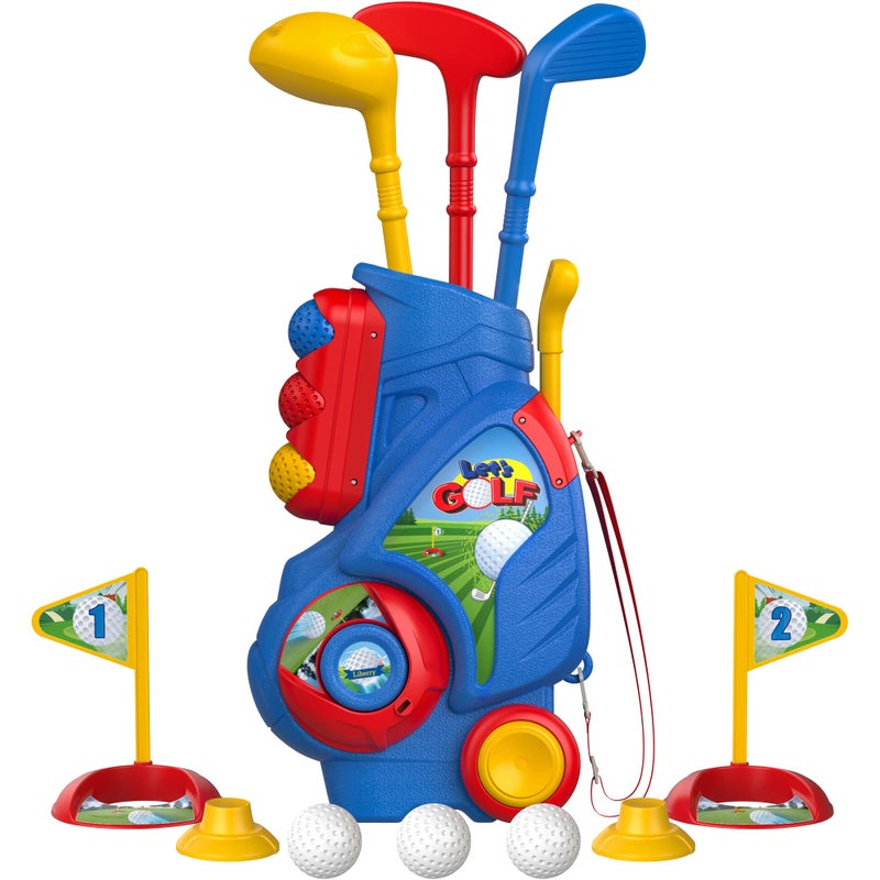 Liberry Toddler Golf Set Upgraded Kids Golf Cart with Unique Shoulder Strap Design Indoor Outdoor Sports Toys Gifts for Boys Girls 1 2 3 4 Years Old - Image 2