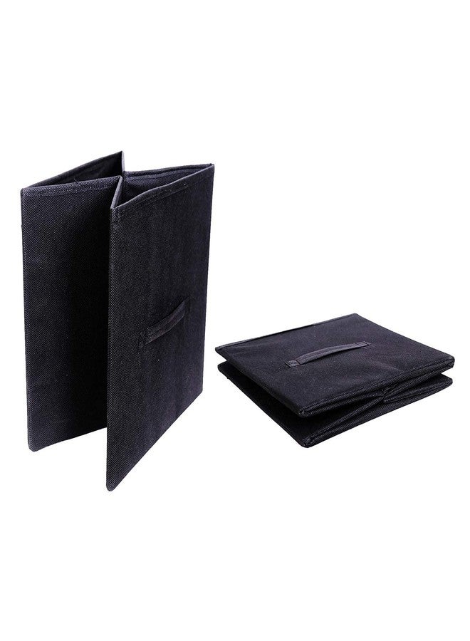 ABBASI Storage Cubes | 11.8x11.8x11.8 | Foldable Closet Organizers | Non-Woven Fabric Storage Box (pack of 2, Black) - Image 4