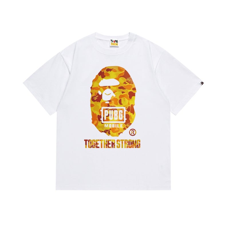 بايب تي شيرت BAPE صيفي 2026 بتصميم رأس القرد ونمط التمويه - للرجال والنساء - Image 1