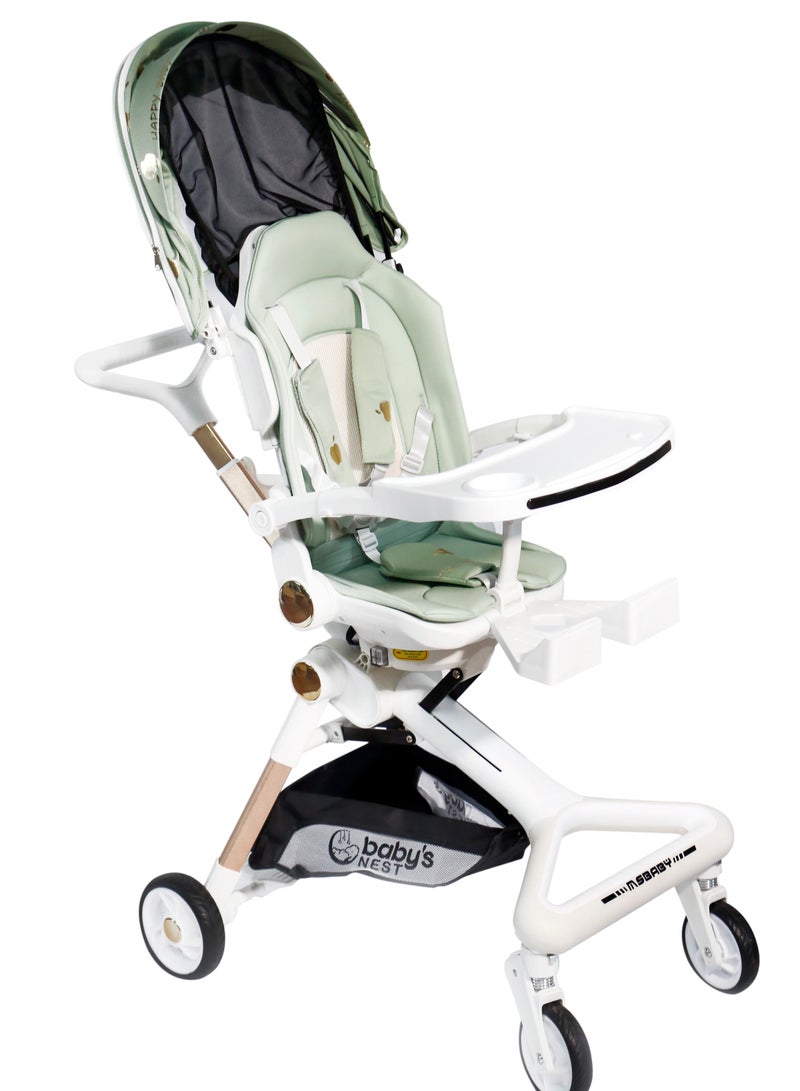 Baby's Nest 2 in 1 Stroller Misty Teal - Image 2