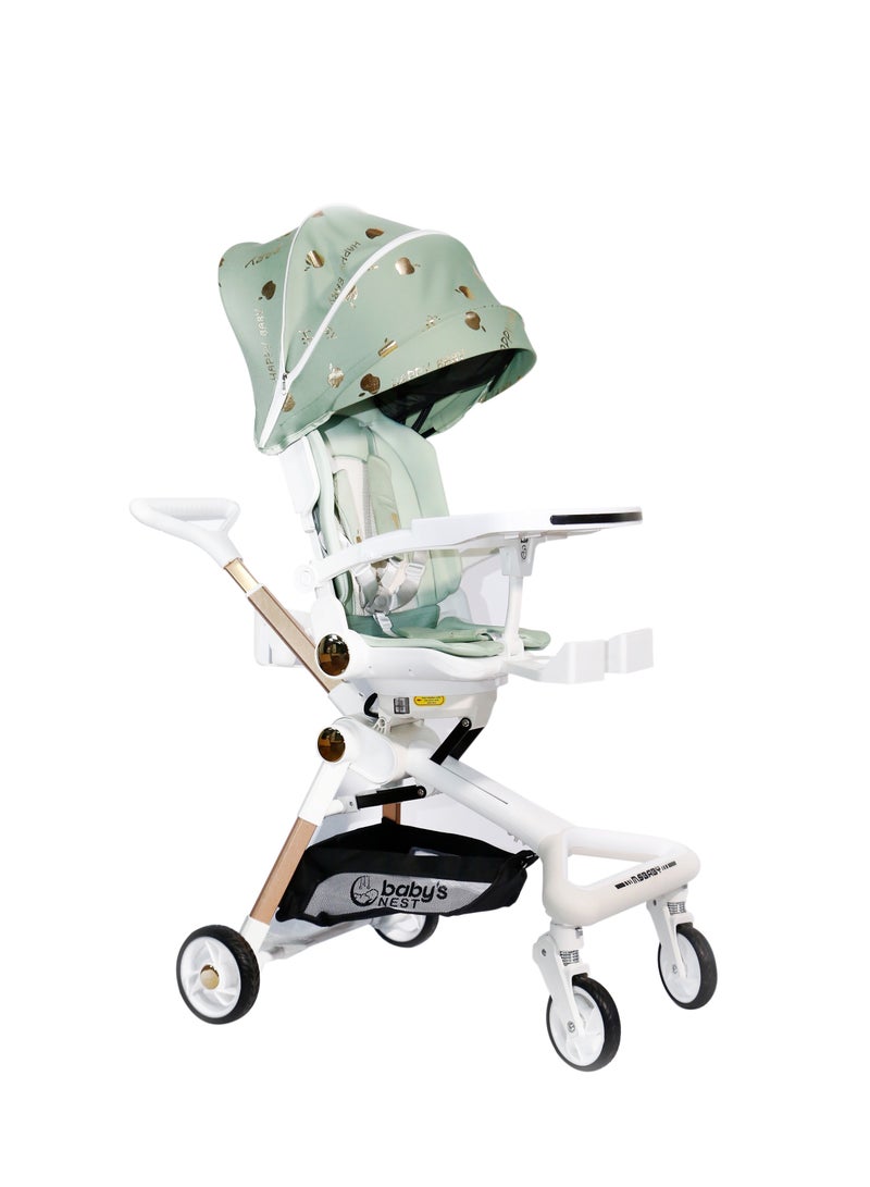 Baby's Nest 2 in 1 Stroller Misty Teal - Image 1
