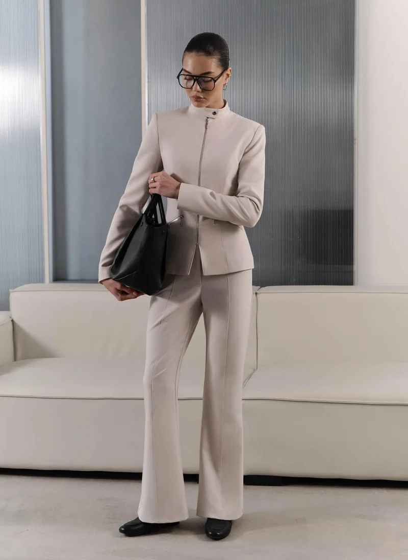 Lichi Fitted zip-up jacket