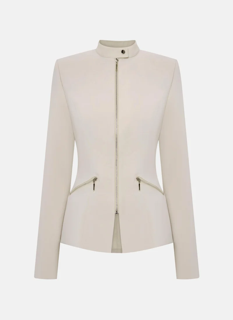 Lichi Fitted zip-up jacket