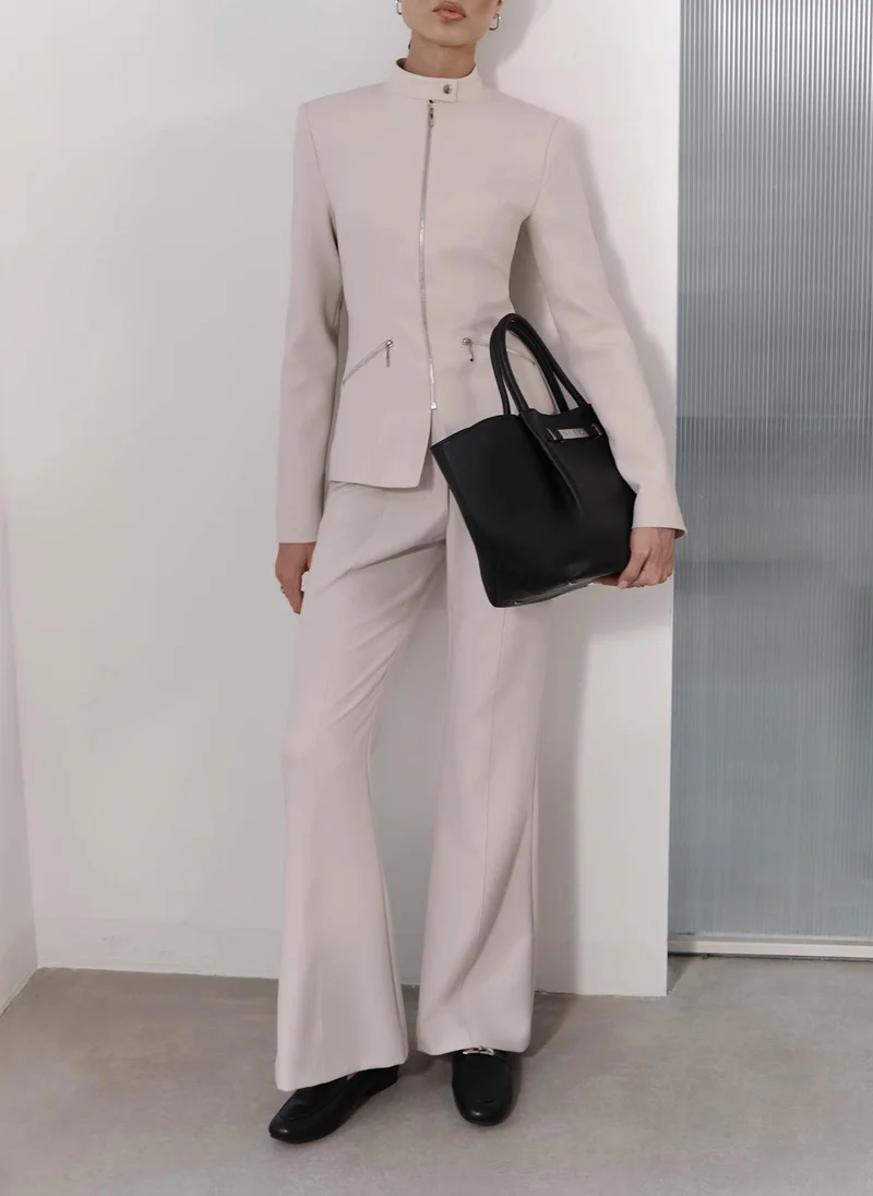 Lichi Fitted zip-up jacket