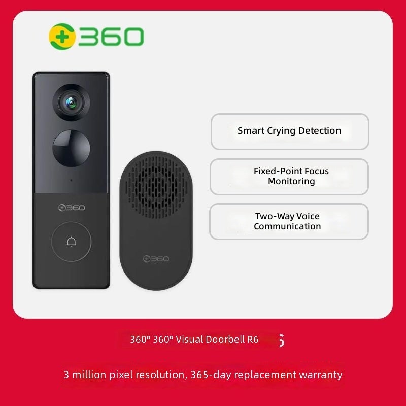 360 Visual Smart Doorbell R6 - HD Home Security with Remote Mobile Access - Image 4