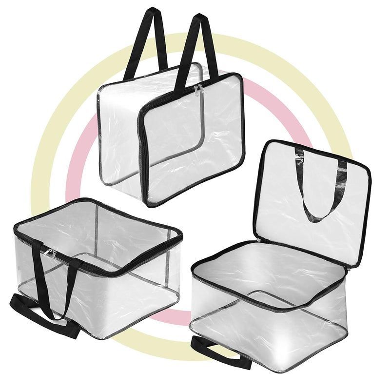 TULMAN 28 L Multipurpose Transparent Storage Bag for Clothes Sarees Organizing 40x32x22 cm 1 Pack PVC Packing Organizer - Image 3