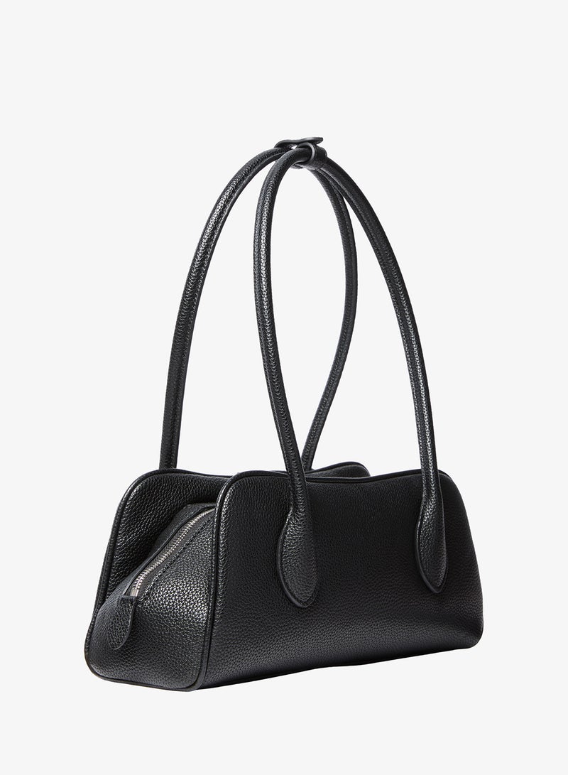 CALVIN KLEIN Emblem Pebble Grain Extended Side Shoulder Bag - Image 2