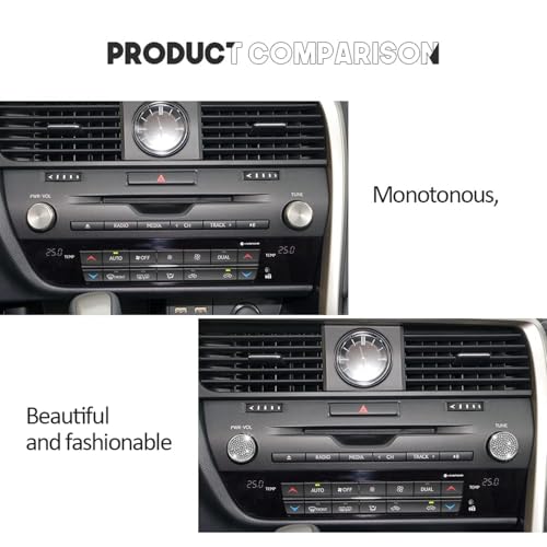 CUCHIYUN 2 PCS Bling Car Accessories Volume Knob Cap PWR VOL Knob Compatible with Lexus Accessories RX GS RX270 RX350 GS300 GS350 2020-2013 - Image 3