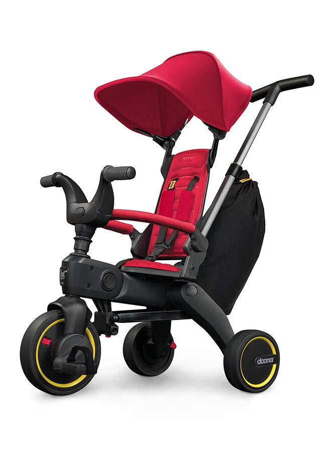 Doona Liki Trike S3 Kids 4‑in‑1 Ride‑On Tricycle, Converts to Scooter and Pushbike, Easily Foldable, Adjustable Seat and Canopy with Parent Push Handle, For Ages 1–5, Flame Red - Image 2