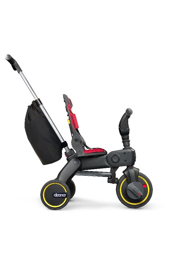 Doona Liki Trike S3 Kids 4‑in‑1 Ride‑On Tricycle, Converts to Scooter and Pushbike, Easily Foldable, Adjustable Seat and Canopy with Parent Push Handle, For Ages 1–5, Flame Red - Image 3