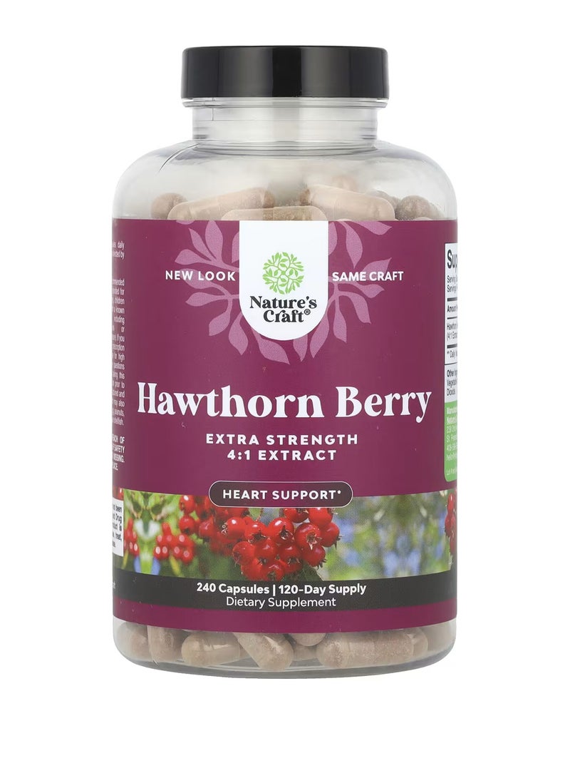 Nature's Craft Hawthorn Berry, 240 Capsules (665 mg per Capsule)