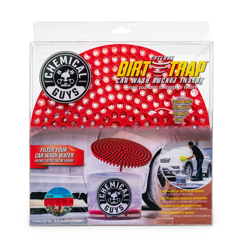 Chemical Guys Cyclone Dirt Trap Car Wash Bucket Insert, Red - Image 1