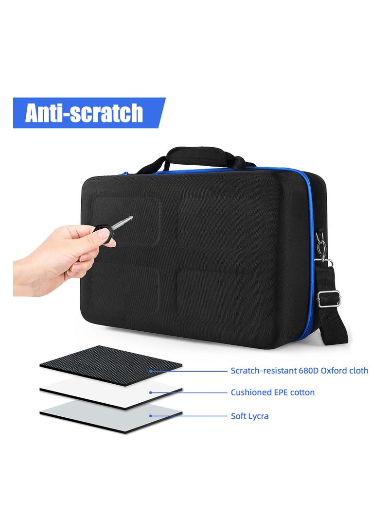 Carrying Case for Playstation 5 Console, Travel Case for PS5 Compatible with Disc Digital Edition with Base On, Hard Shell Storage Bag for PS5 DualSense Controllers/Pulse 3D Headset/Cords and Other - Image 5