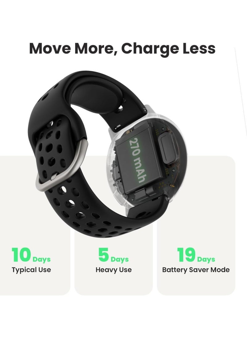 FIPKA Active 2 Premium Smart Watch 44mm – AMOLED Display, 10-Day Battery, GPS, 160+ Sports Modes, Heart Rate & Sleep Tracker, Waterproof – 2 Straps (Leather + Silicone) - Image 2