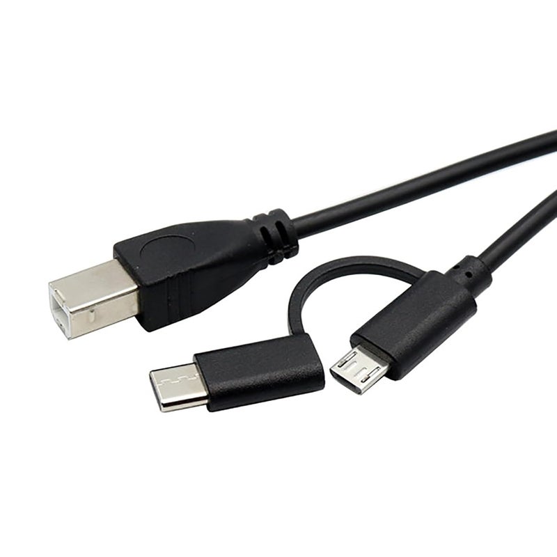 كابل OTG من USB / Type C إلى USB B بطول 1 متر / 1.5 متر / 2 متر، موصل ذكر إلى ذكر، كابل تمديد لطابعة، سلك طابعة وماسح ضوئي - Image 3