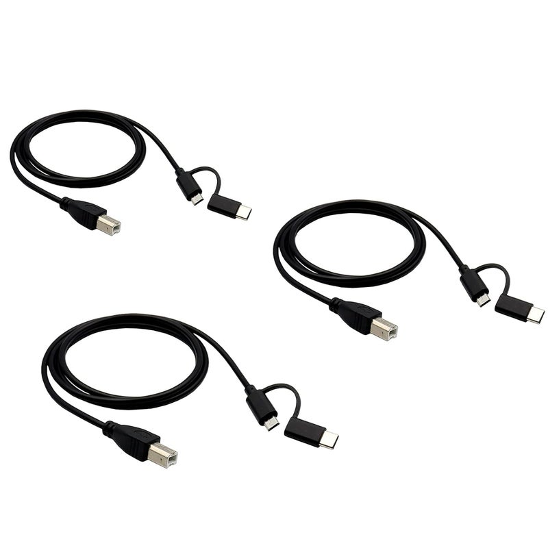 كابل OTG من USB / Type C إلى USB B بطول 1 متر / 1.5 متر / 2 متر، موصل ذكر إلى ذكر، كابل تمديد لطابعة، سلك طابعة وماسح ضوئي - Image 5