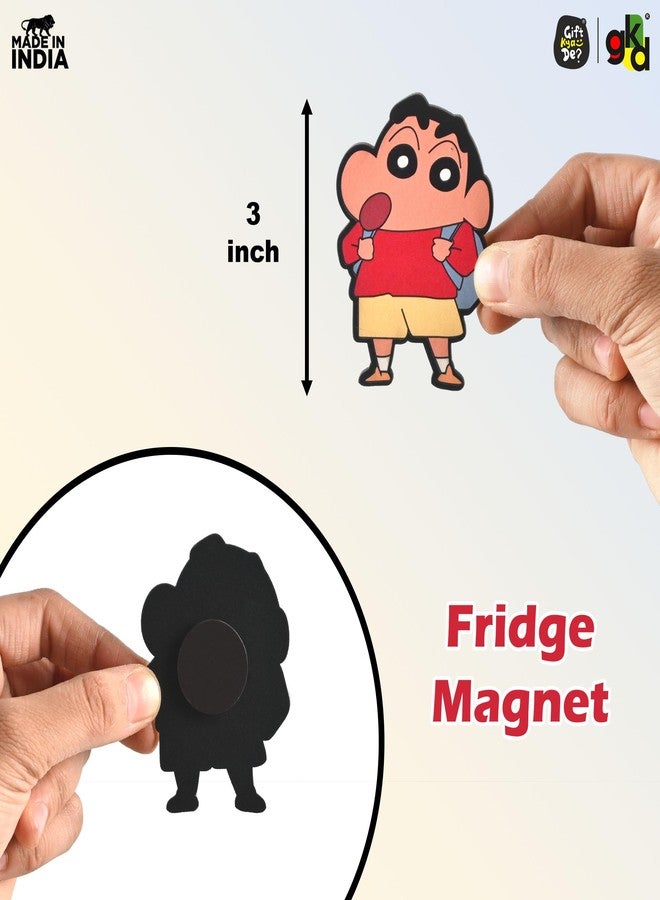 Gift Kya De GKD Wooden Fridge Magnet Set - Pack of 6 | Cartoon Fridge Magnets - Fun Refrigerator Magnets Featuring Popular Characters - Cute & Durable Fridge Decor for Kids & Adults Cartoons - Image 3