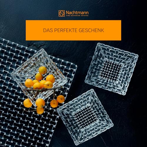 Nachtmann Crystal Bossa Nova Square Plate Set (Clear) -Set of 5 (Imported from Germany) - Image 5