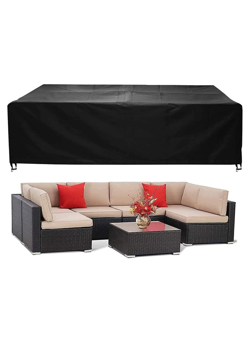 Topify - TOPIFY Waterproof Garden Patio Furniture Cover Set,(325 x208 x58) 210D Heavy Duty Oxford Fabric UV Resistant Protection for Rectangle Sofa Outdoor - Image 1