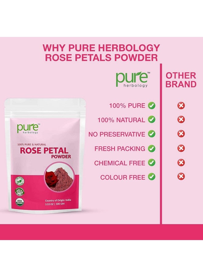Pure Herbology Pure and Natural Double Filtered Rose Petal Powder For Skin, Face Pack Mask for Fairness, Tanning & Glowing Skin, 300gm - Image 5