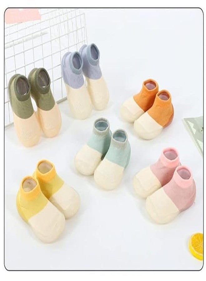 WEIRVI Kid's Multicolor Cotton and Silicon Rubber base Shoes Cum Socks, Antislip Soft Sole Children's Shoes, Breathable Socks Shoes (Plain) - Image 5