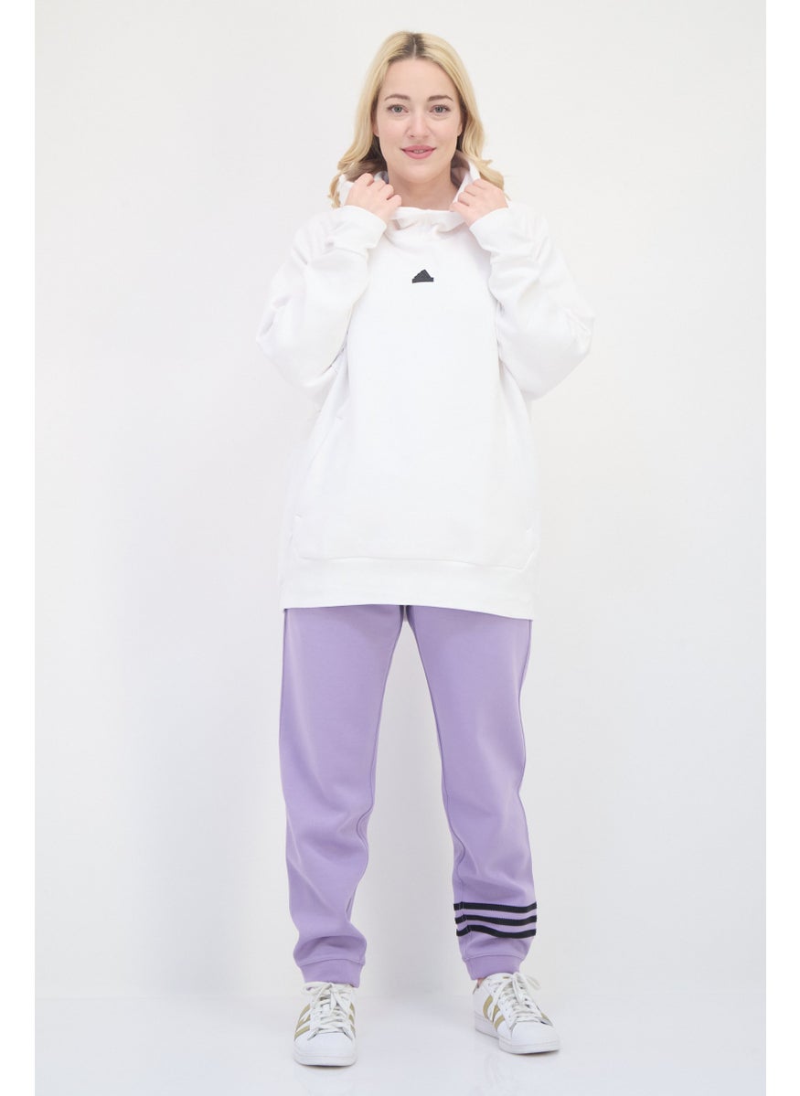 Adidas Women Sportswear Fit Long Sleeves Outdoor Hoodie, White  - Image 4