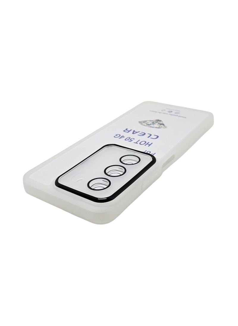 Generic Silicone Back Cover For Infinix Hot 50 4G - White  - Image 4