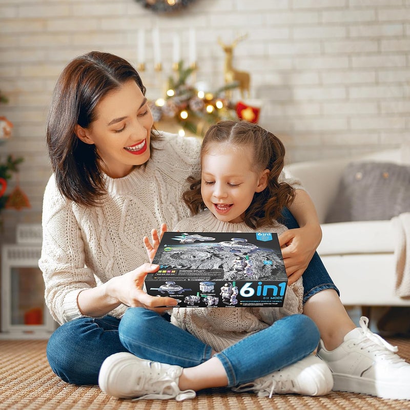 مجموعة بلاي شيك STEM للأطفال من سن 8-12 عامًا، مجموعة روبوت شمسي 6 في 1، ألعاب فضائية للأولاد والبنات بعمر 10 سنوات، هدية بناء ألعاب، مجموعات علمية، هدايا عيد الميلاد وأعياد الميلاد للأعمار 8، 9، 10، 11، 12 عامًا، أبيض - Image 5