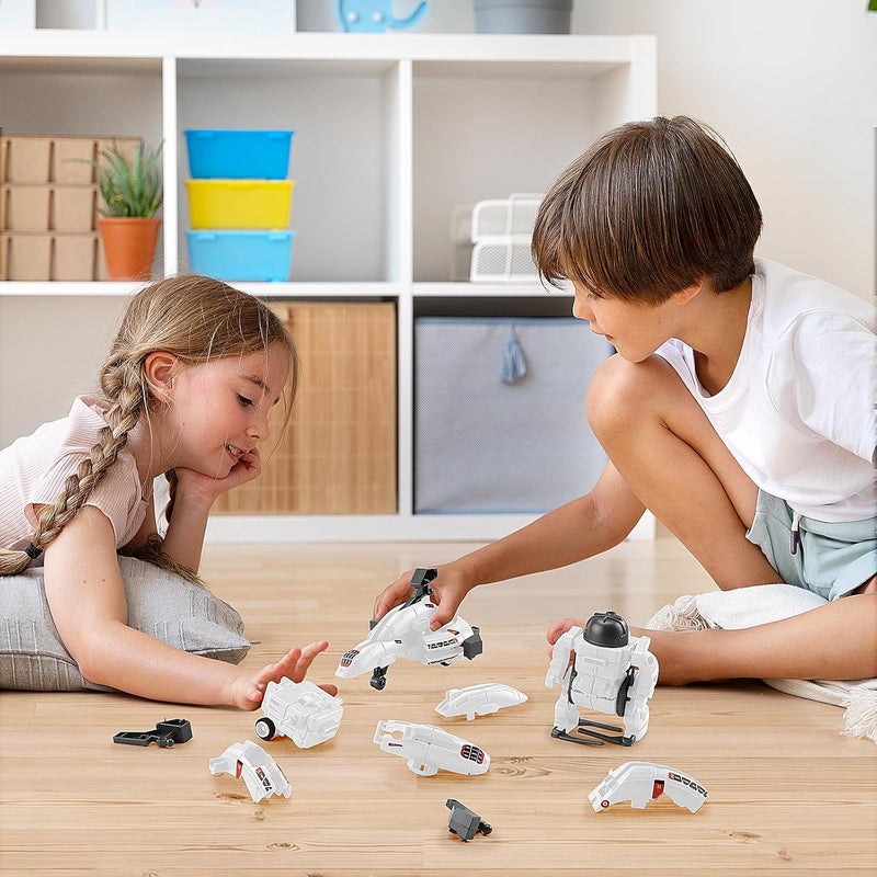 مجموعة بلاي شيك STEM للأطفال من سن 8-12 عامًا، مجموعة روبوت شمسي 6 في 1، ألعاب فضائية للأولاد والبنات بعمر 10 سنوات، هدية بناء ألعاب، مجموعات علمية، هدايا عيد الميلاد وأعياد الميلاد للأعمار 8، 9، 10، 11، 12 عامًا، أبيض - Image 3