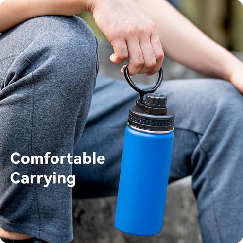 Prurex Spout Lid for Hydro Flask Wide Mouth Water Bottles, Replacement Lid for 12 16 18 22 32 40 64oz 2.28" Wide Mouth Sports Water Bottles Accessories (Black, 1 Pack) - Image 3