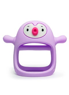 ORiTi Penguin Buddy Never Drop Silicone Teething Toy for Babies 0-6month, Pacifiers/Soothers for Breast Feeding Babies, Teething Mittens for Babies 0-6Months, Baby Chew Toys  - Image 1