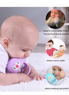 ORiTi Penguin Buddy Never Drop Silicone Teething Toy for Babies 0-6month, Pacifiers/Soothers for Breast Feeding Babies, Teething Mittens for Babies 0-6Months, Baby Chew Toys  - Image 4