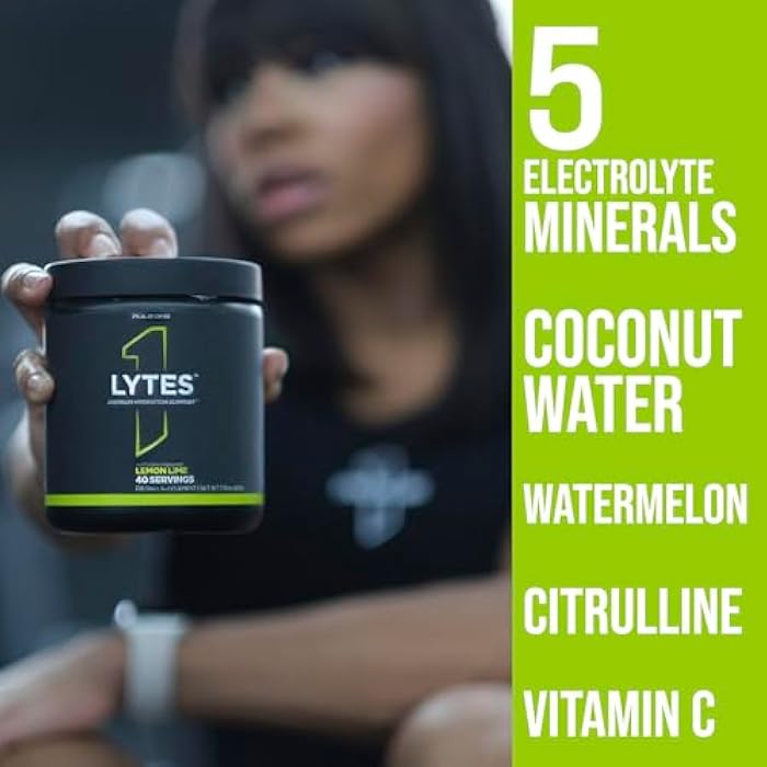 Rule 1 Proteins Rule 1 Lytes - Hydration Support Mix Featuring 5 Electrolyte Minerals Enhanced with Citrulline, Coconut Water, and Watermelon Powders, Plus Antioxidant Vitamin C (40 Servings, Blue Razz) - Image 5