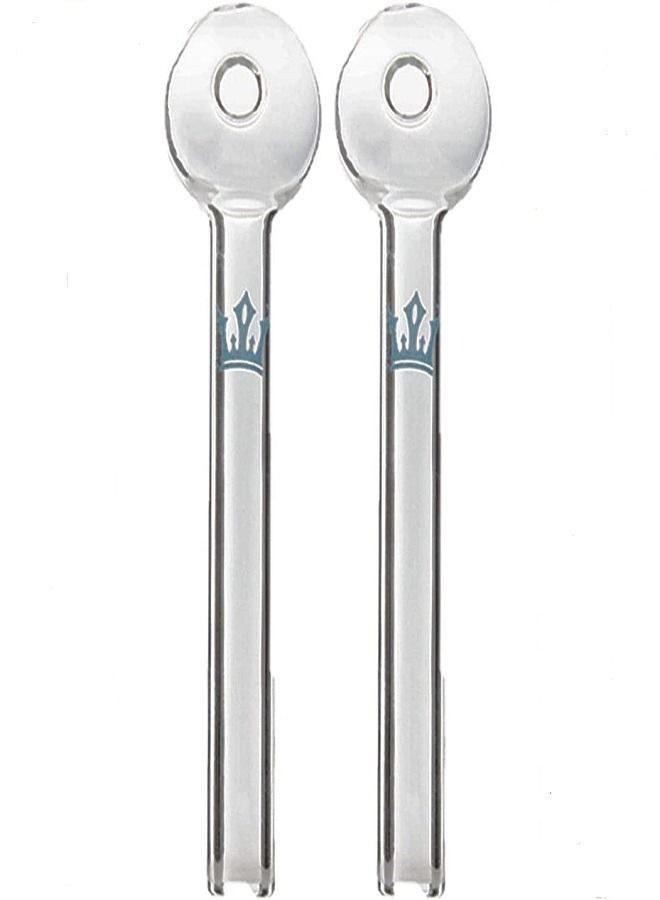 2 Pack Clear Glass Drinking Straw for Hot Tea Juice and Hot Coffee  - Image 1