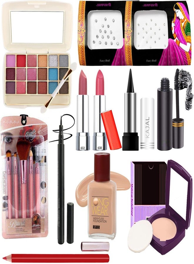 G4U Makeup Kit For Women With Eyeshadow | Eyeliner | Lipsticks | Cosmtices Brushes | Mascara And More Beauty Products (Raksha Bandhan gift set) 32-38 - Image 1