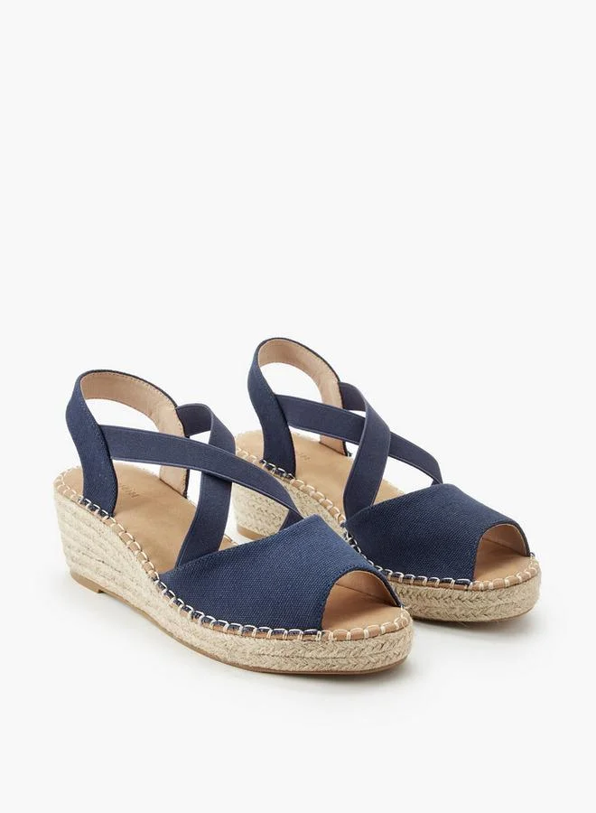 Peppermint Navy Women Wedge Heel Espadrilles for Women | Best Price UAE