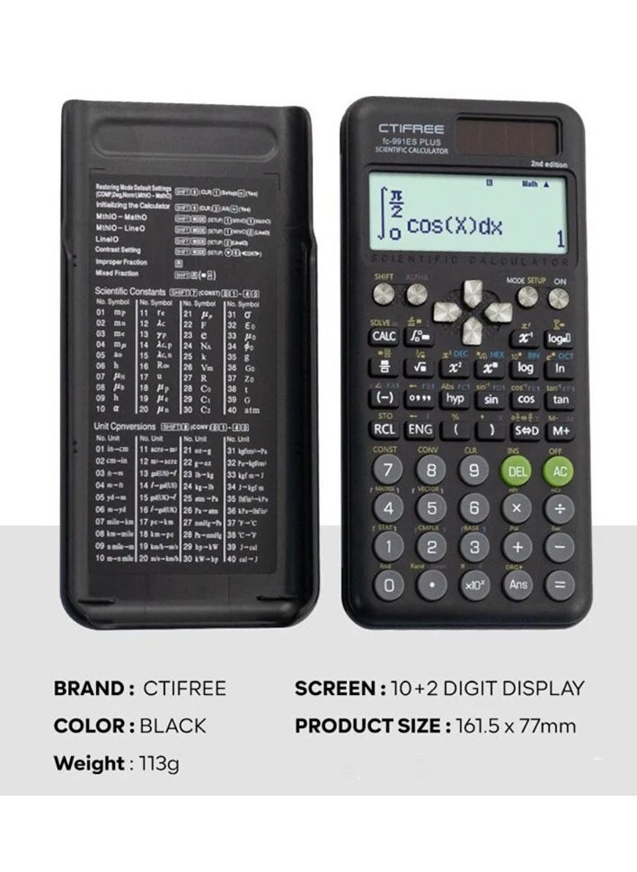 CTIFREE Fc991Advanced Scientific Calculator 2nd Gen - Dual Use for Students & Office Professionals, Multifunctional Engineering/Business Math Tool  - Image 4