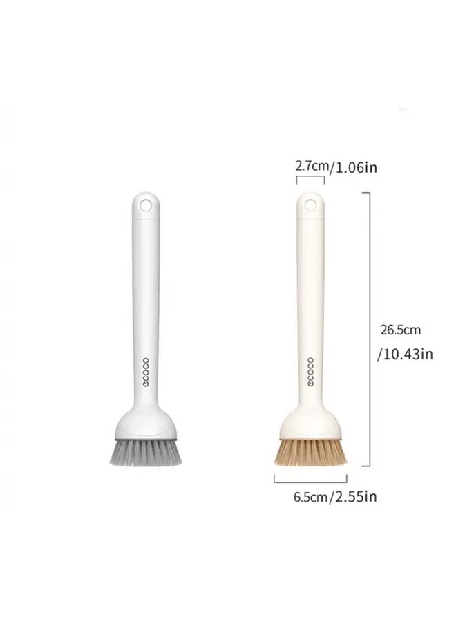 Long And Short Handle Extrudable Liquid Pot Brush 2 Piece Set Brown - Image 4