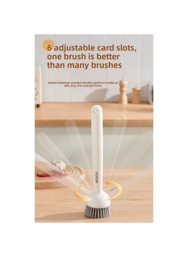 Long And Short Handle Extrudable Liquid Pot Brush 2 Piece Set Brown - Image 2