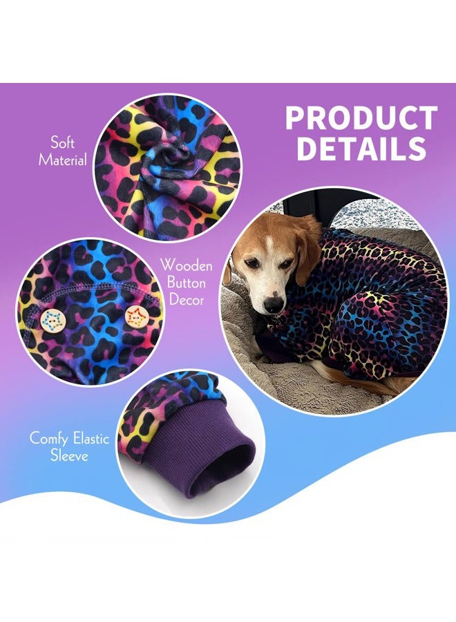 KYEESE Dog Pajamas Leopard Pet Costume Soft Surgery Recovery Suit Pajamas Large Sized Dog Pet Body Suits After Surgery Onesie Coat Cat Clothes - Image 2