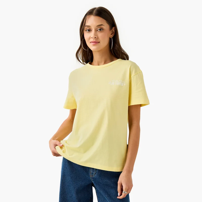 Lee Cooper Lee Cooper Graphic Print T-shirt with Crew Neck