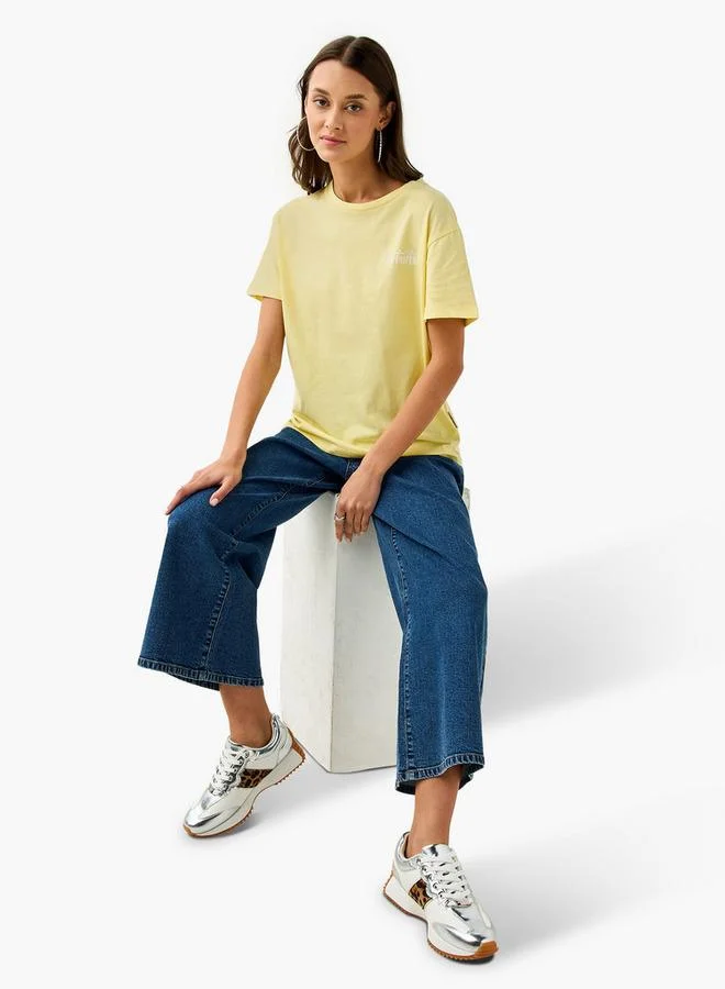 Lee Cooper Lee Cooper Graphic Print T-shirt with Crew Neck