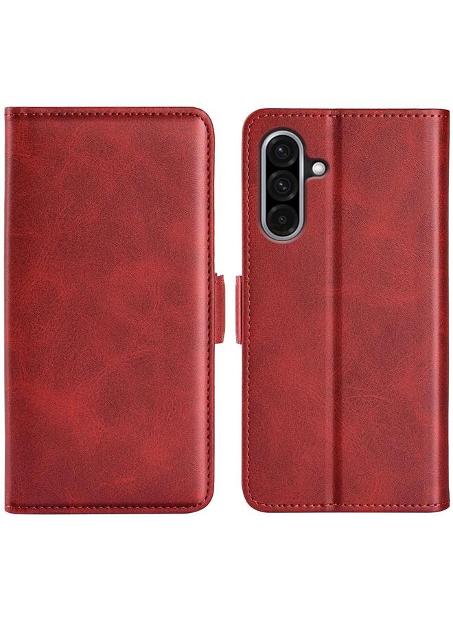 اس-توب جراب لهاتف Samsung Galaxy A36 مصنوع من الجلد مع مشبك مغناطيسي مزدوج الجوانب وقابل للطي أفقيًا - Image 1