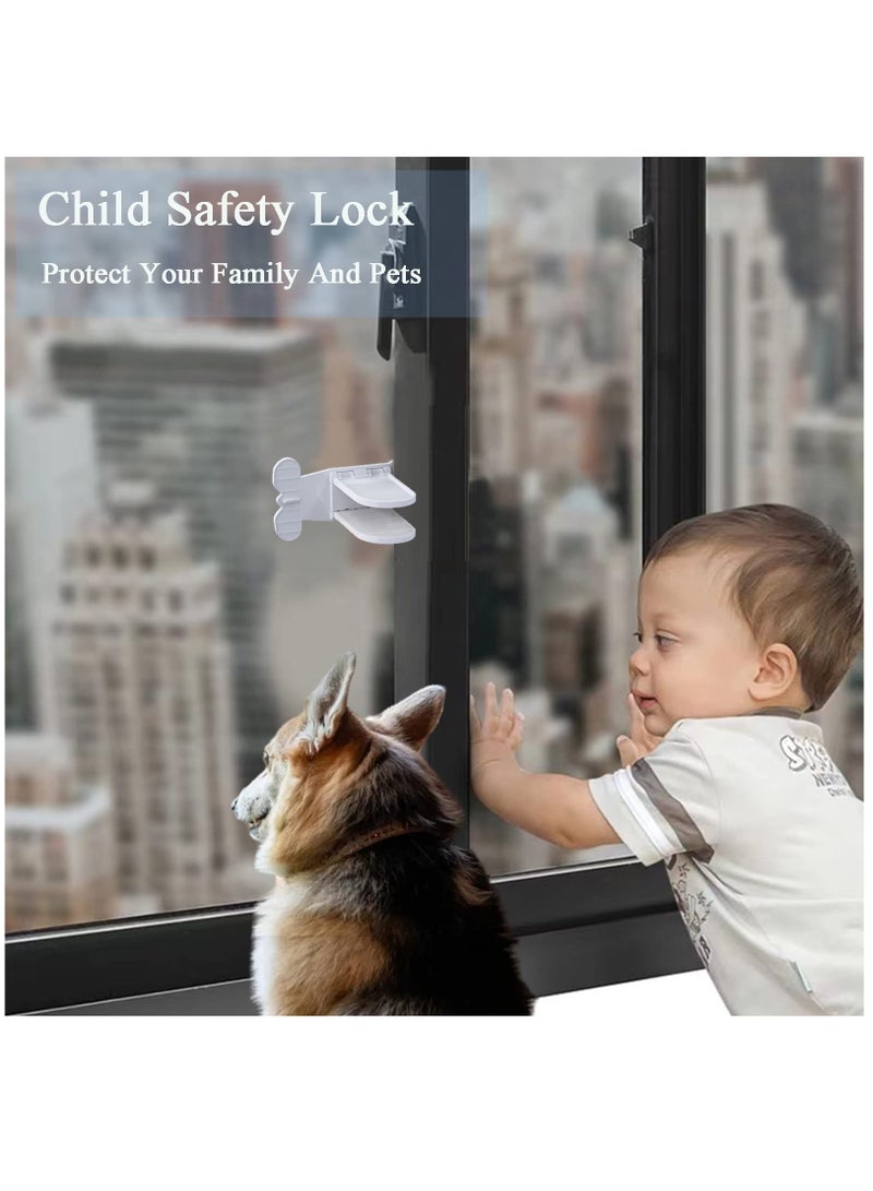 Excefore Sliding Door Child Lock, 4 Pack Sliding Glass Door Child Safety Lock, Window Child Safety Locks, Sliding Door Lock for Child Safety - Image 3