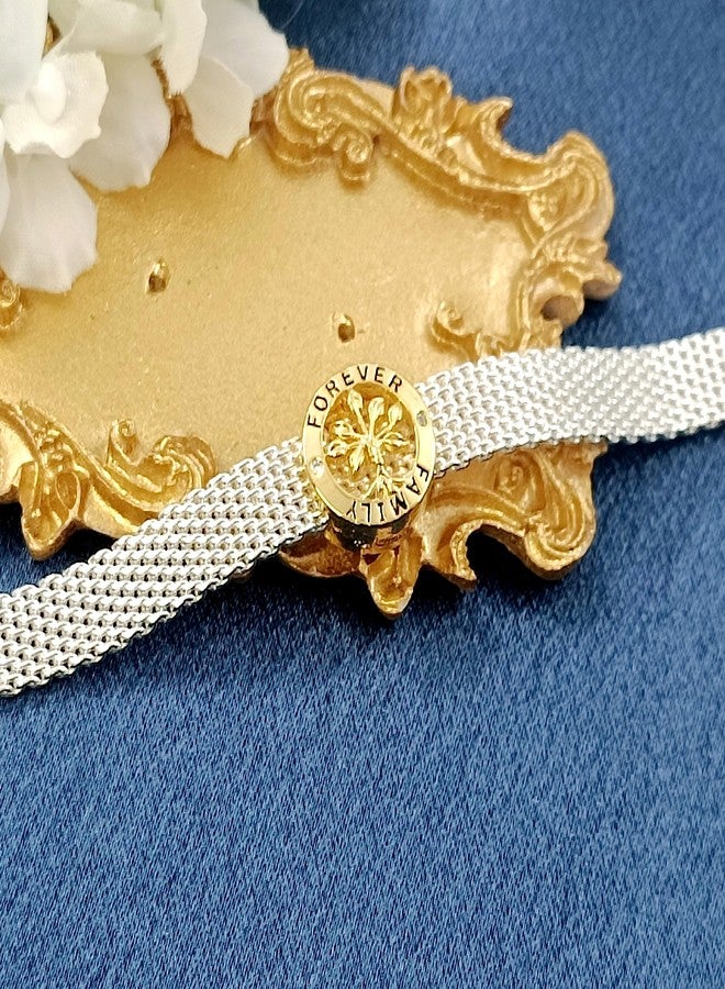 QeenseKc سوار شبكي من QeenseKc Reflexions لخرزة باندورا بمشبك، مقاس نسائي 6.7 بوصة - Image 4