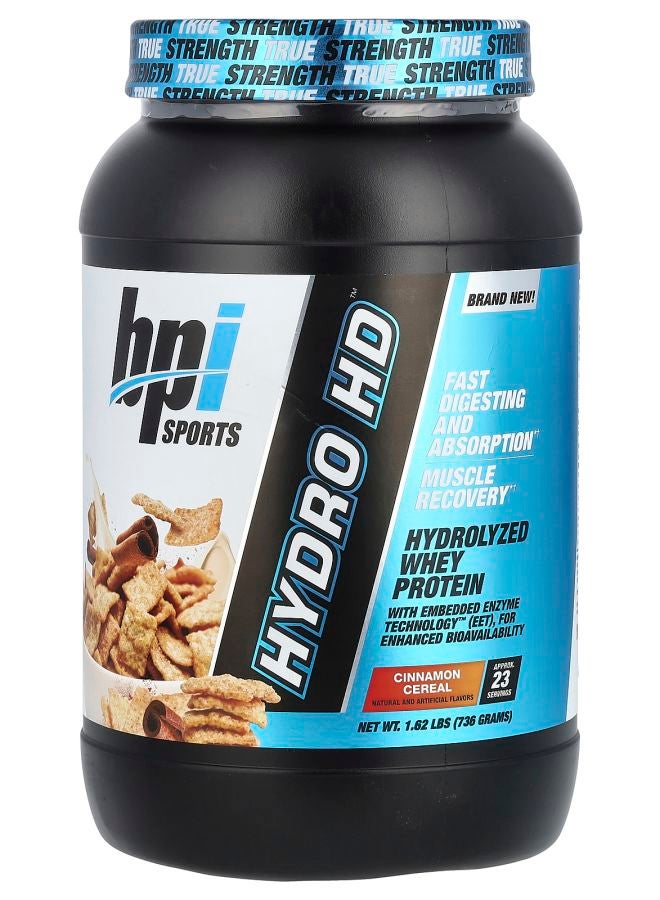 BPI SPORTS Hydro HD™ Hydrolyzed Whey Protein Cinnamon Cereal 1.62 lbs (736 g)